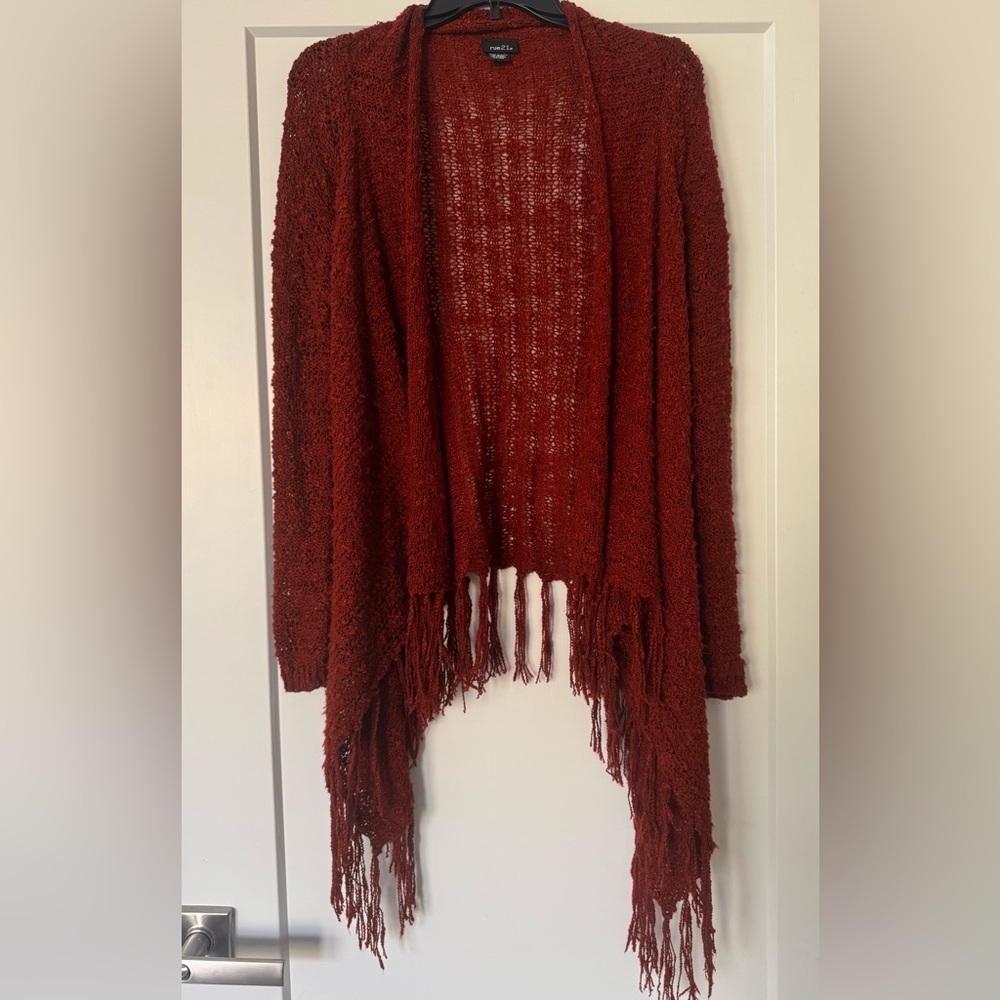 Rue21 Knit Burgundy Cardigan